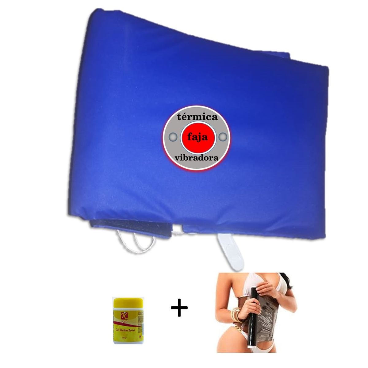 GENERICO - Faja Termica  Vibradora de conectar  (Kit Faja + Gel + Osmotico)
