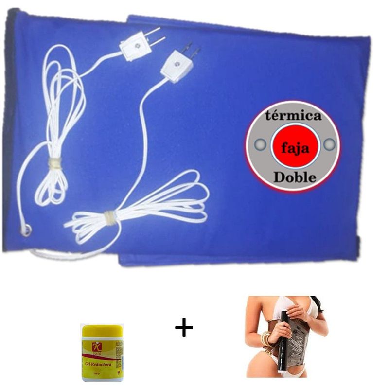 GENERICO - Faja termica doble  gel  Osmotico kit para piernas y abdomen