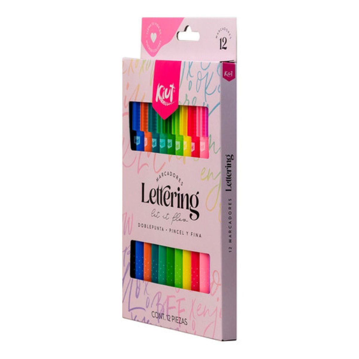 KIUT - Marcadores Kiut Punta Pincel Lettering X 12 Uds.