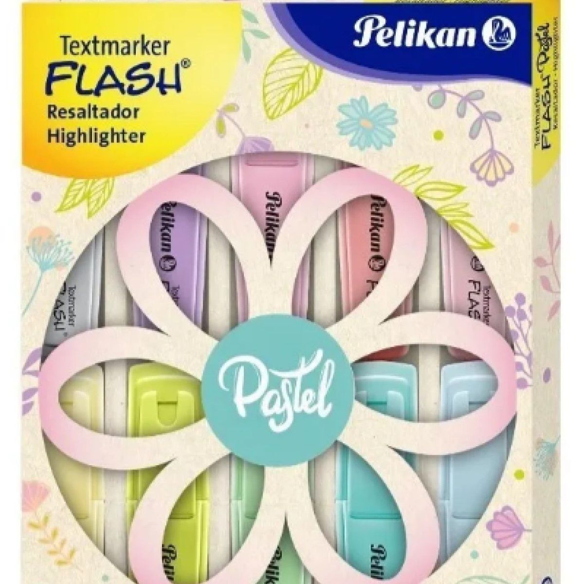 PELIKAN - Resaltador TextMaker FLASH PASTEL PETALOS X 10 UND. PELIKAN