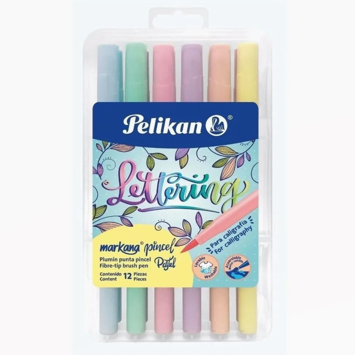PELIKAN - Marcador Punta Pincel Markana Pastel X 12 Uds Pelikan