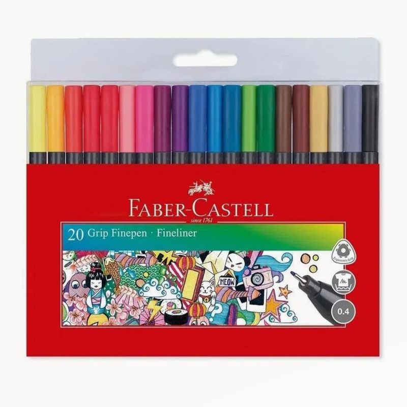 FABER CASTELL - Micropunta Faber Castell Grip Finepen X 20 Uds