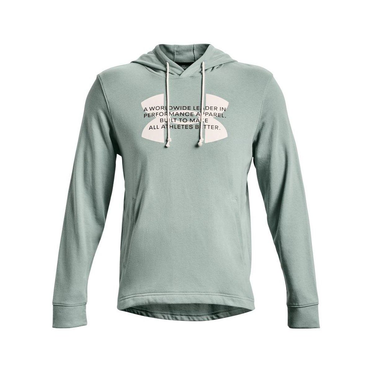 UNDER ARMOUR - Hoodie Under Armour Rival Terry Logo-Verde