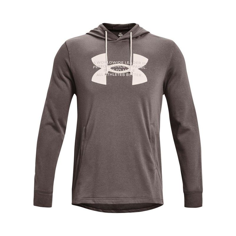 UNDER ARMOUR - Hoodie Under Armour Rival Terry Logo-Gris Oscuro