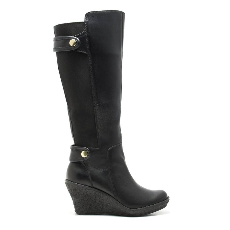 VIOLA - Bota para mujer viola caña media nina negro