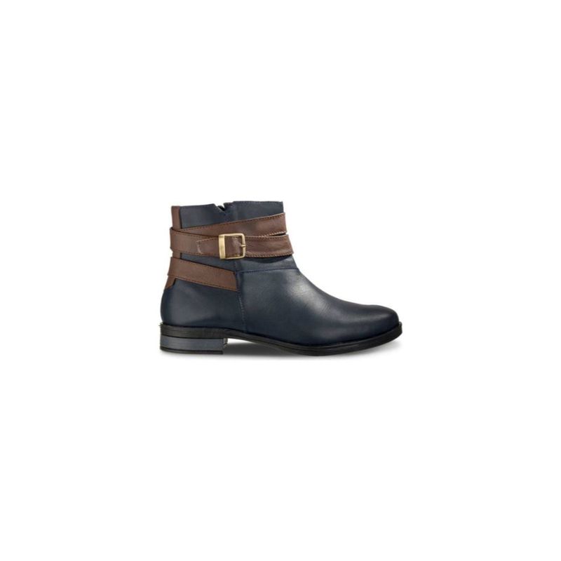 VIOLA - Botin para mujer viola tacon medio batik azul