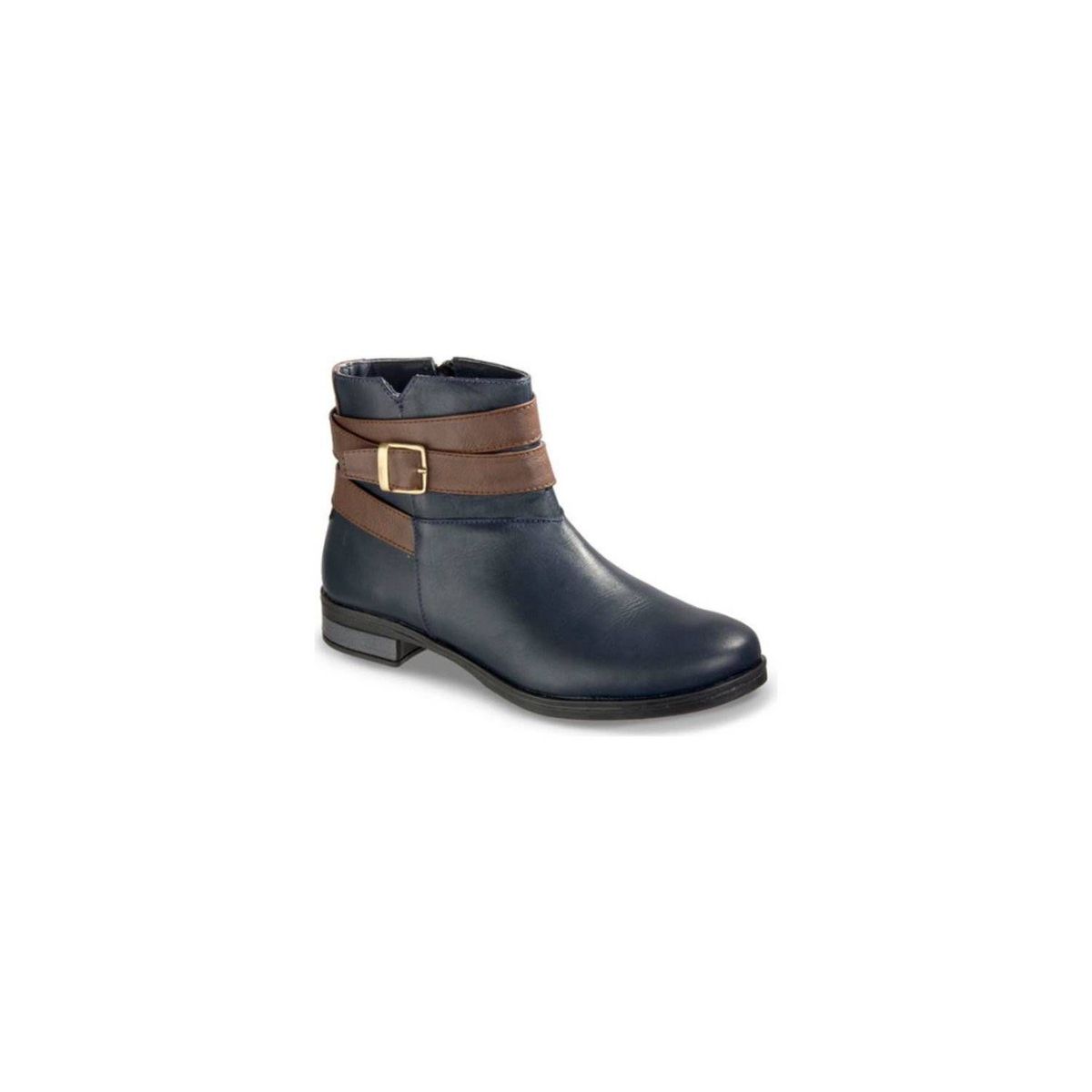 VIOLA - Botin para mujer viola tacon medio batik azul