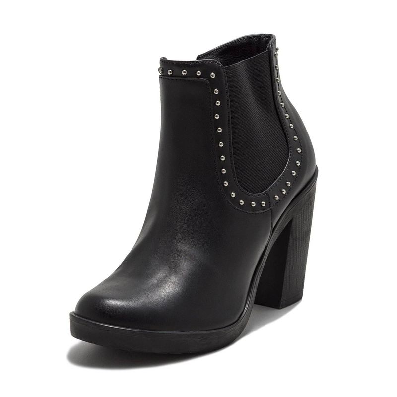 VIOLA - Botin  para mujer viola tacón medio luna negro