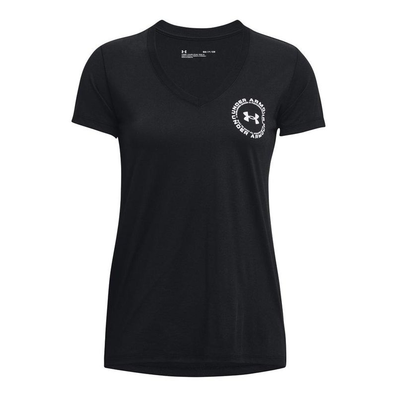 UNDER ARMOUR - Camiseta Under Armour Tech Solid Lc Crest Mujer-Negro