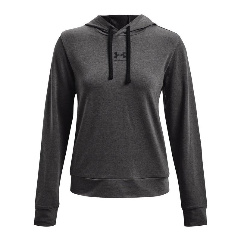 UNDER ARMOUR - Hoodie Under Armour Rival Terry Mujer-Gris_.