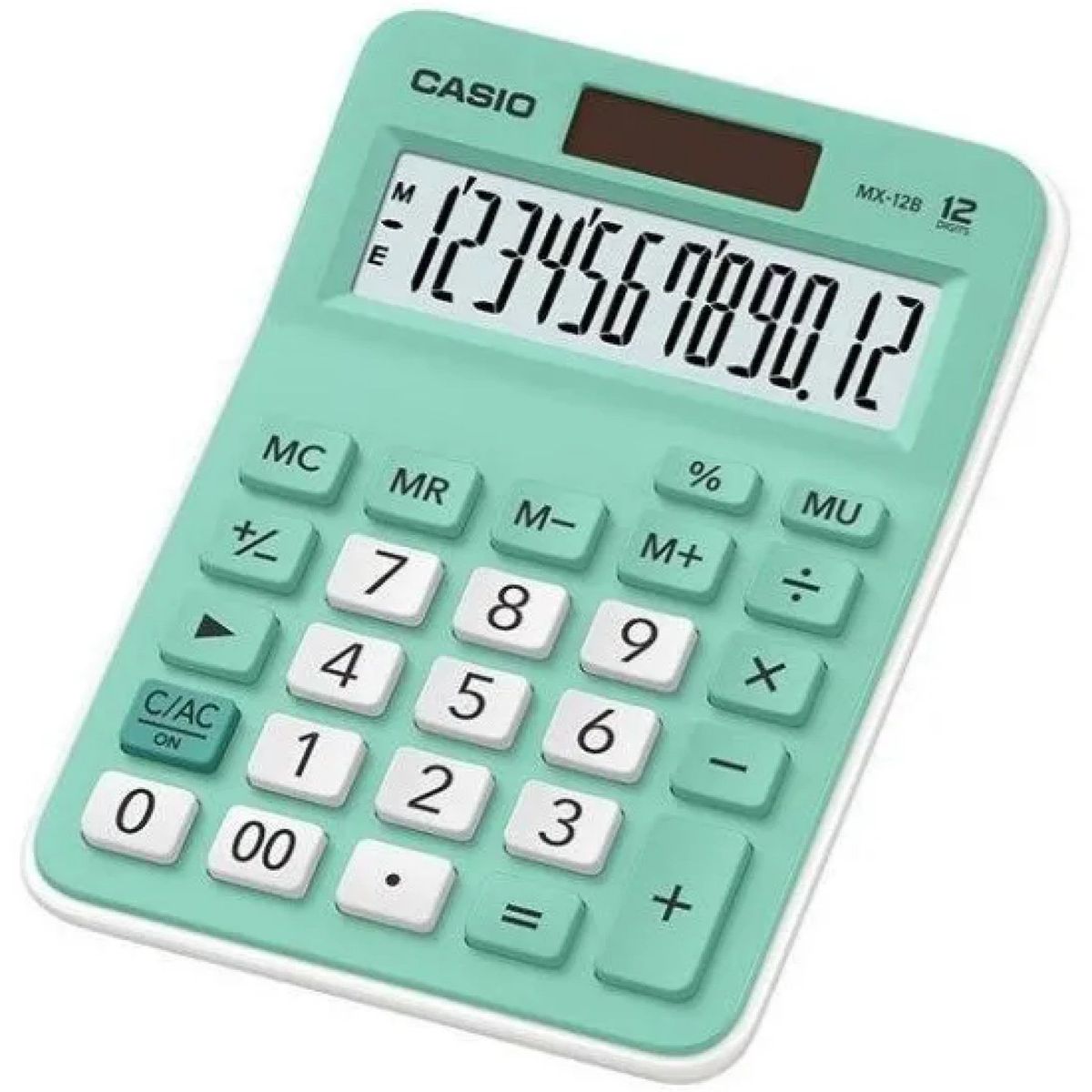 CASIO - Calculadora MX-12B-GN VERDE AGUA 12 DIG CASIO