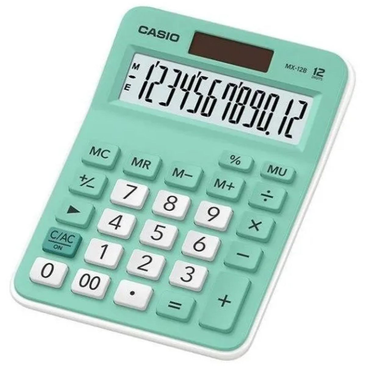 CASIO - Calculadora MX-12B-GN VERDE AGUA 12 DIG CASIO