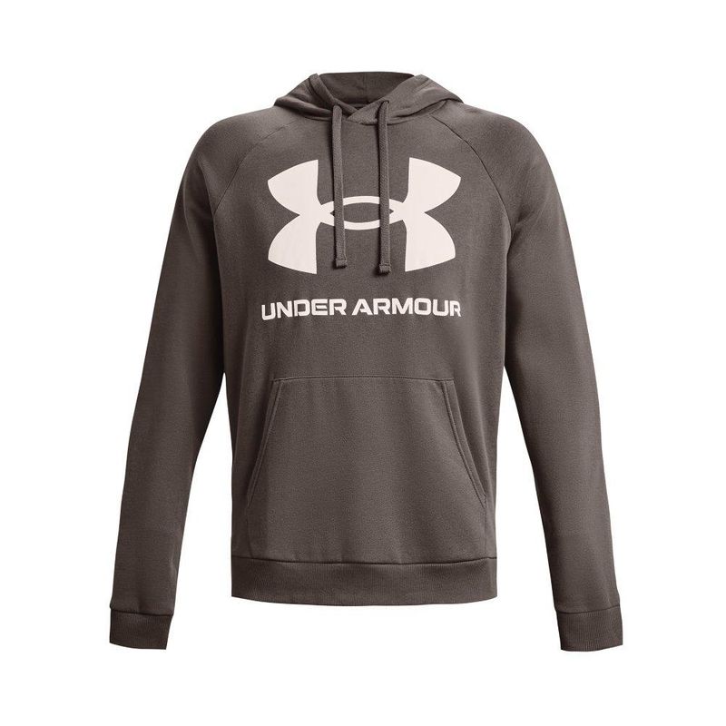 UNDER ARMOUR - Hoodie Under Armour Rival Fleece Big-Gris Oscuro_.