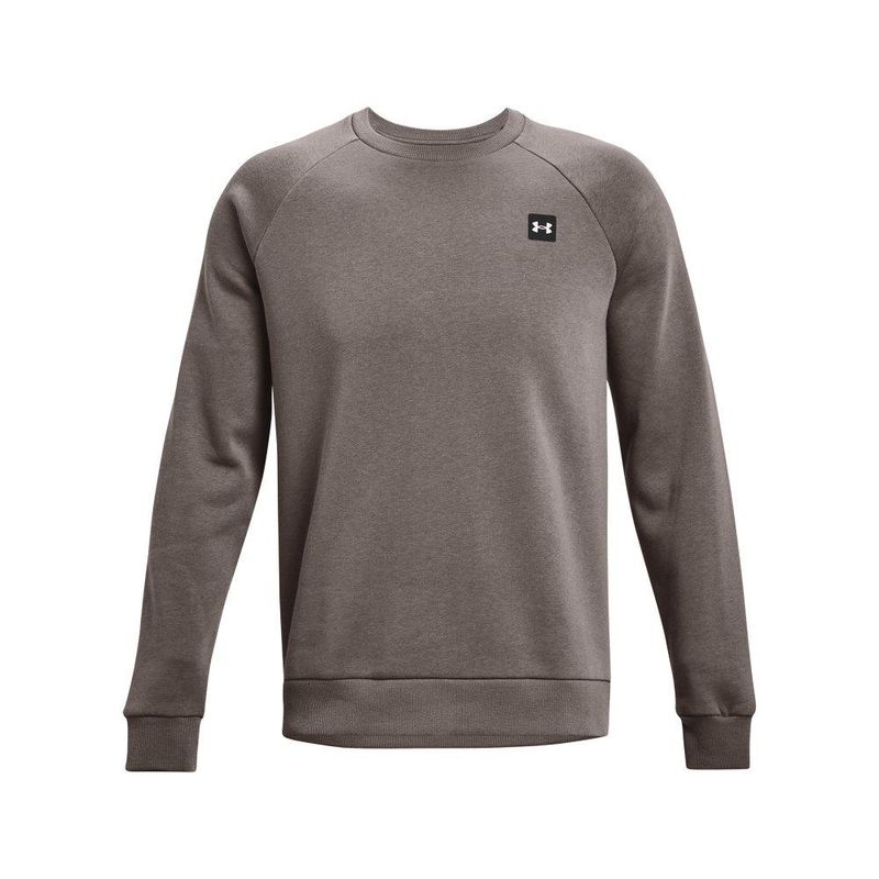 UNDER ARMOUR - Buzo Under Armour Rival Fleece Crew-Gris Oscuro_.