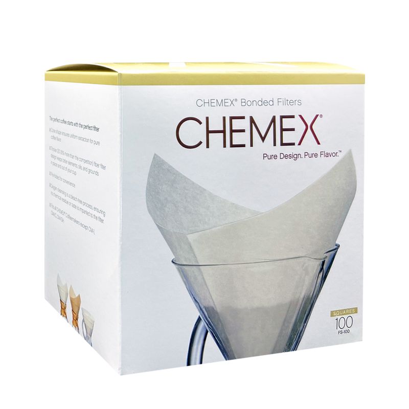 CHEMEX - Filtros Chemex 6 Tazas Cuadrados (100 unidades)