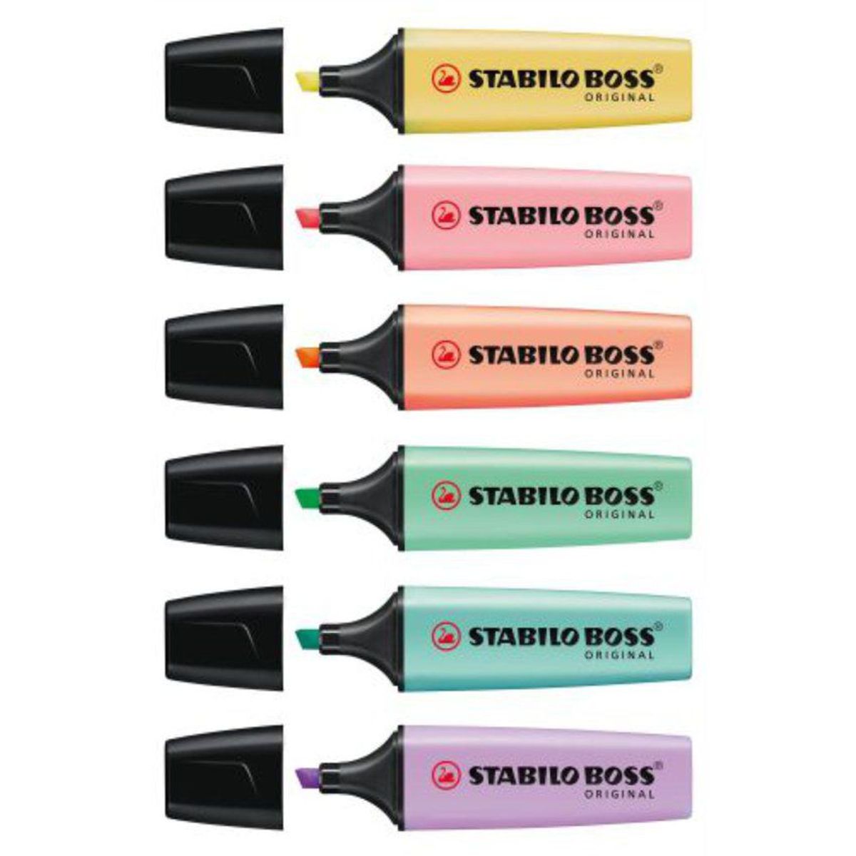 STABILO - Resaltador boss pastel - surtido - 6 unidades