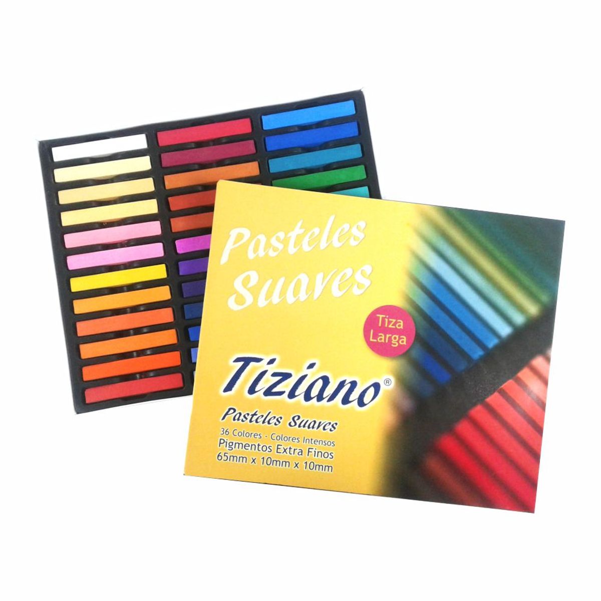 TIZIANO - Tizas pastel suave Tiziano caja x 36 unidades