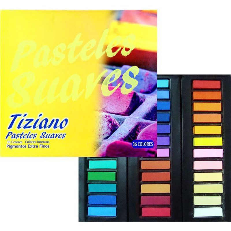 TIZIANO - Tizas pastel suave tiziano caja - 36 unidades