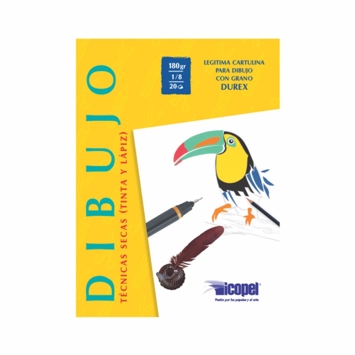 ICOPEL - Block cartulina durex 1/8 x 20 hojas