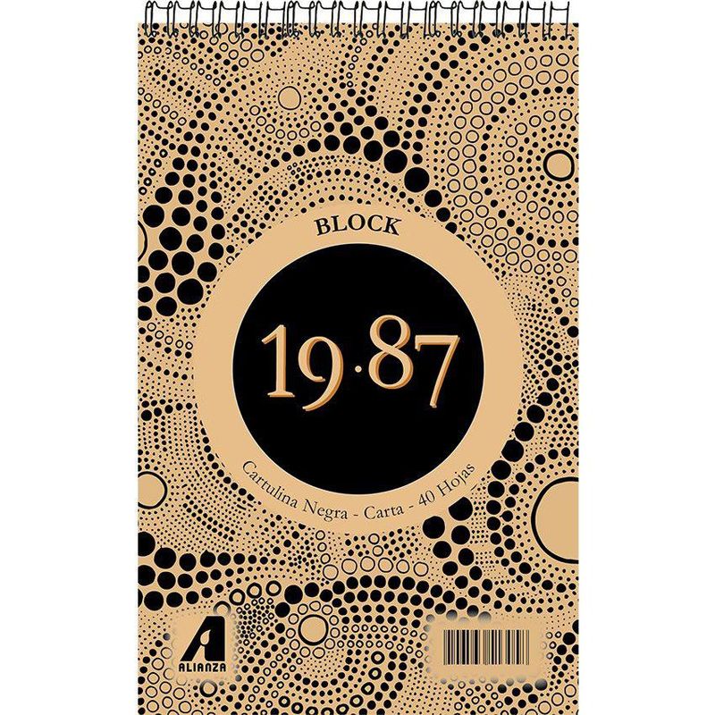 ICOPEL - Block 19.87 cartulina negra carta - 40 hojas