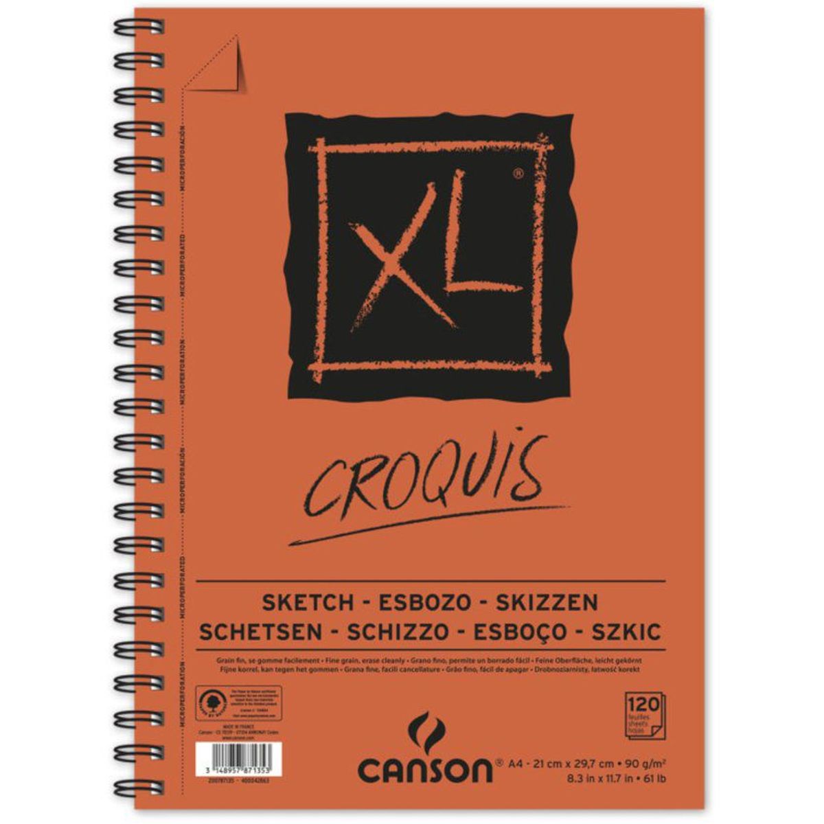 CANSON - Block para Boceto XL croquis - anillado vertical CANSON