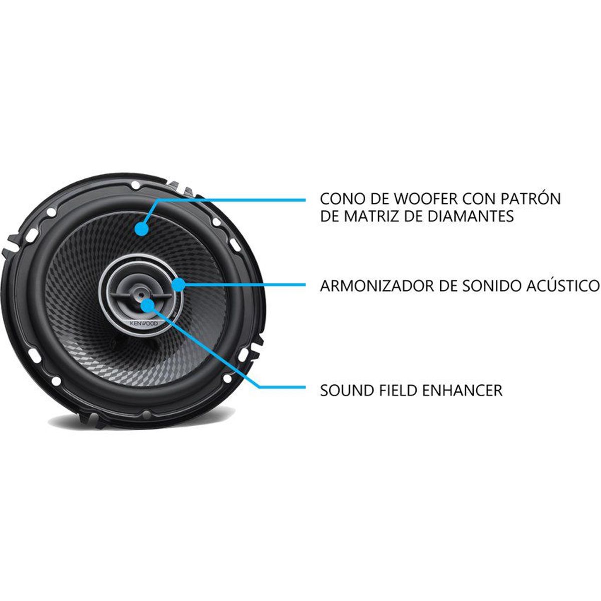 KENWOOD - Parlantes kenwood 6.5 320w kfc-1696ps