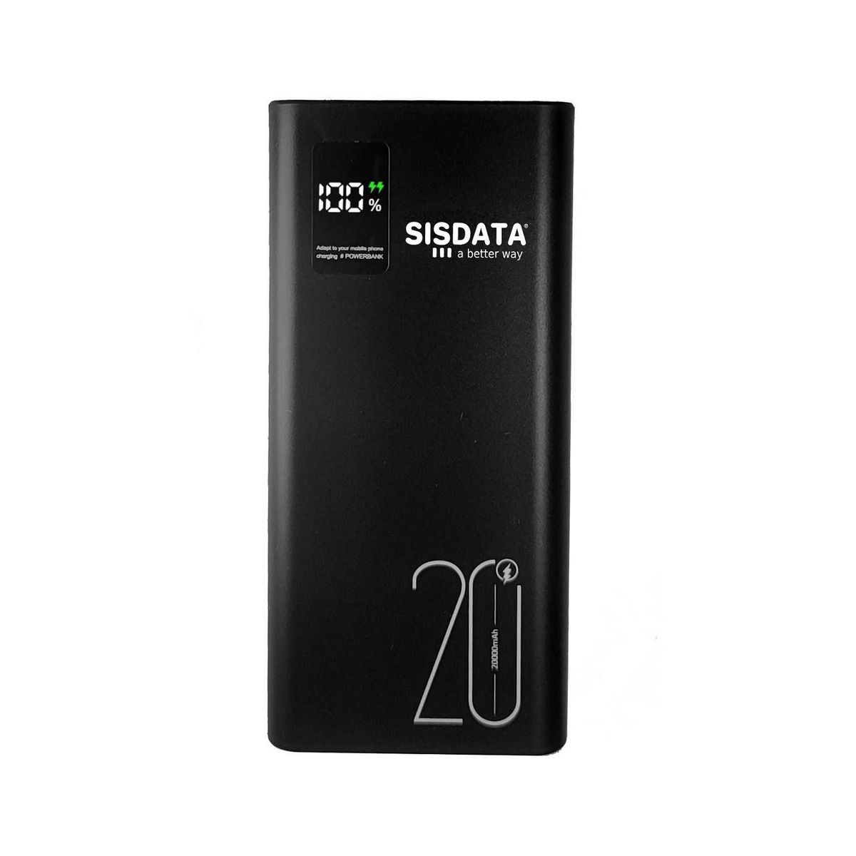SISDATA - Power Bank Batería Portátil Carga Rápida 20k Usb C Usb 3.1 + Obsequio