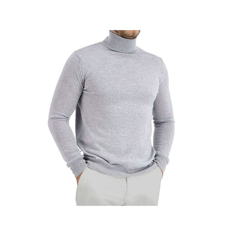SYK - Buzo Cuello Tortuga Para Hombre Gris.
