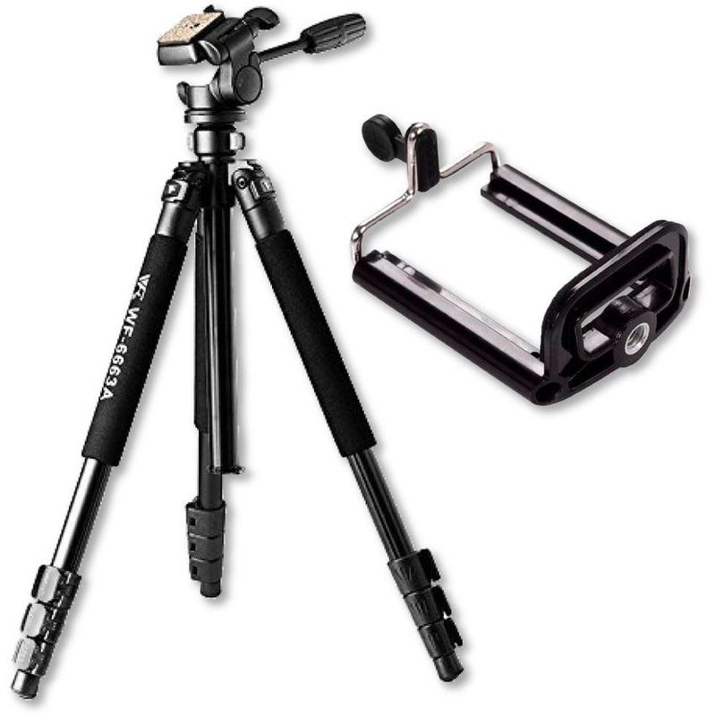 WEIFENG - Trípode fluido weifeng wf 6663a con soporte para celular - negro