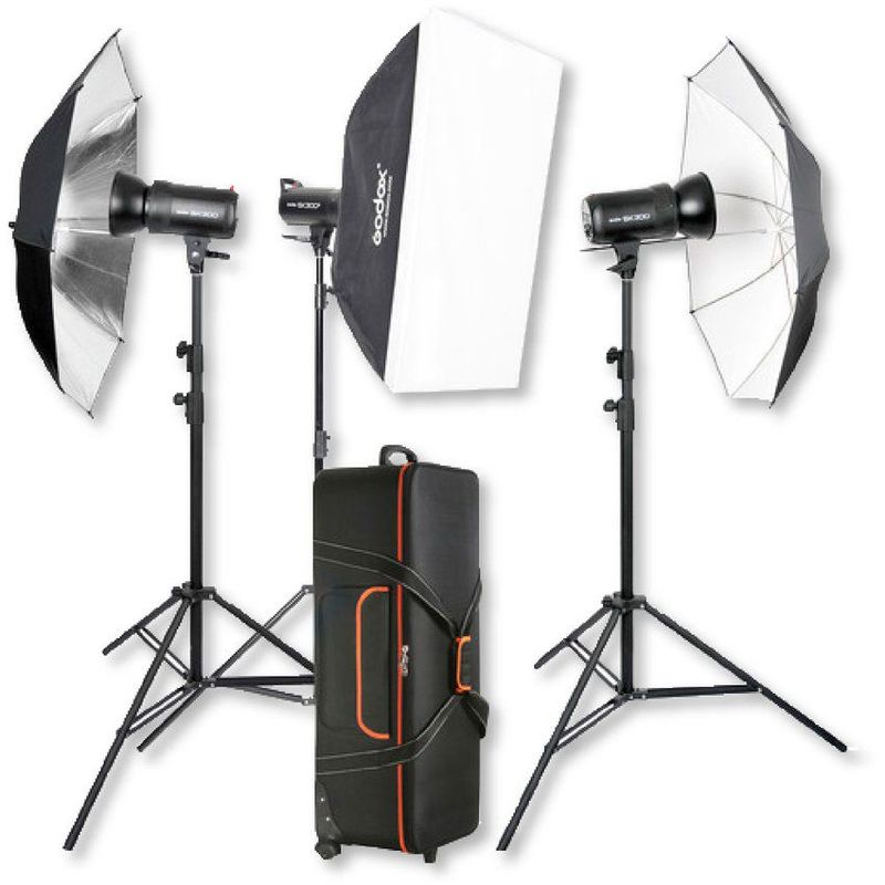GODOX - Kit godox 900watts con 3 sk300ii - negro