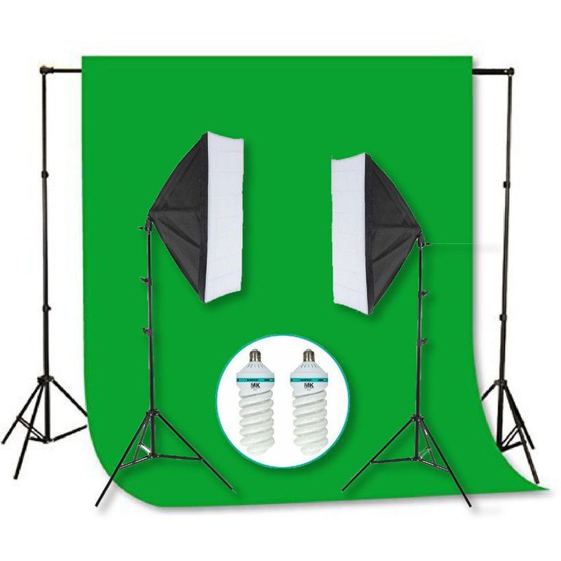GENERICO - Kit de estudio portatelones y softbox 48