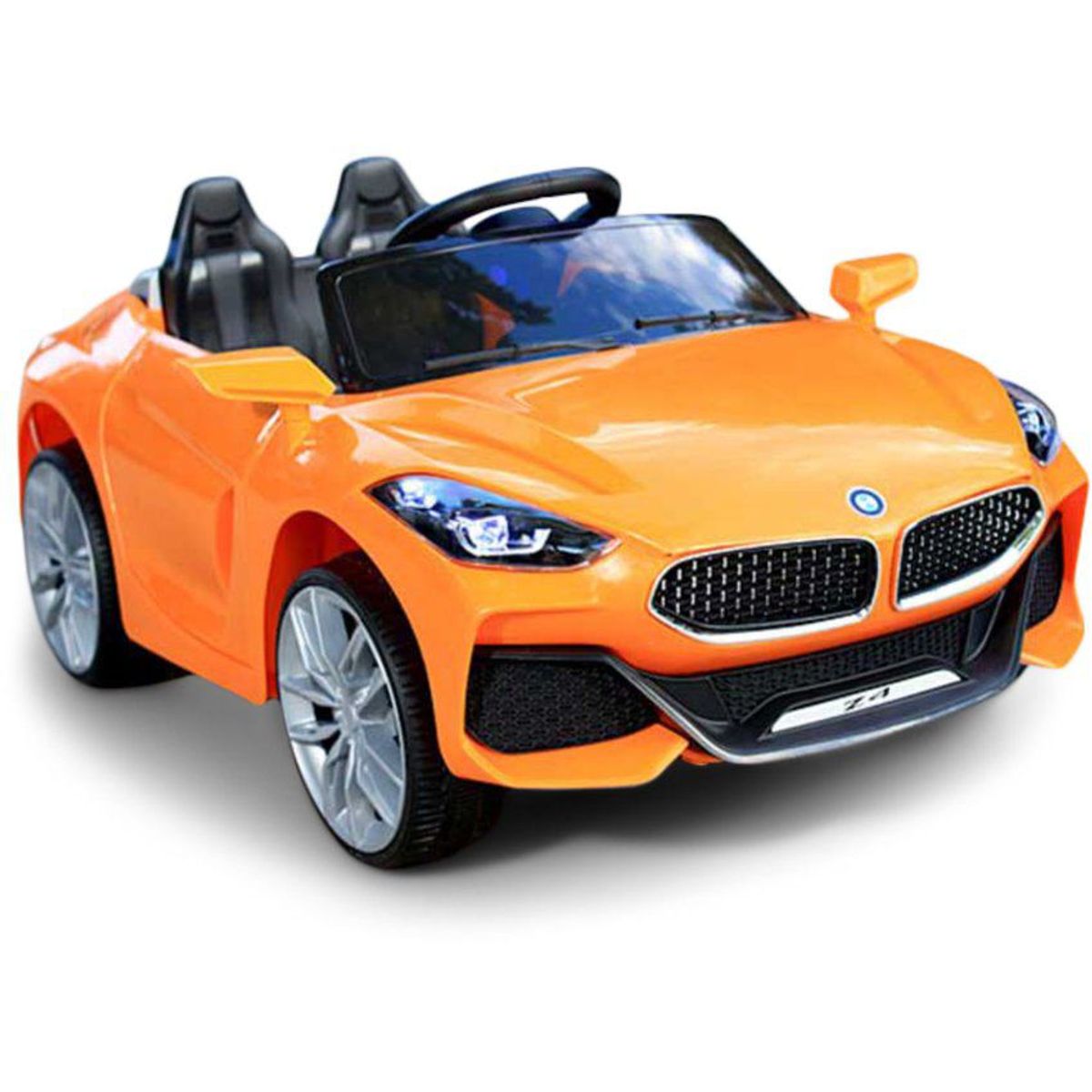 ROADMASTER - Carro Eléctrico para Niño Tipo BMW Dos Asientos Naranja_.
