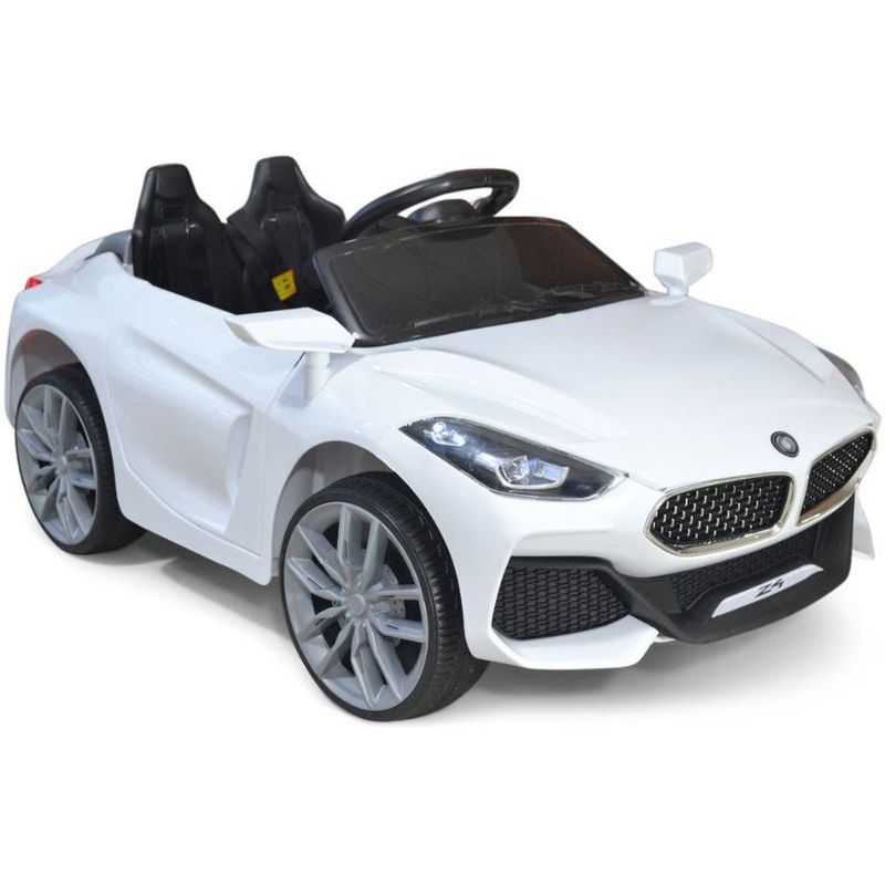 ROADMASTER - Carro Eléctrico para Niño Tipo BMW Dos Asientos Blanco_.