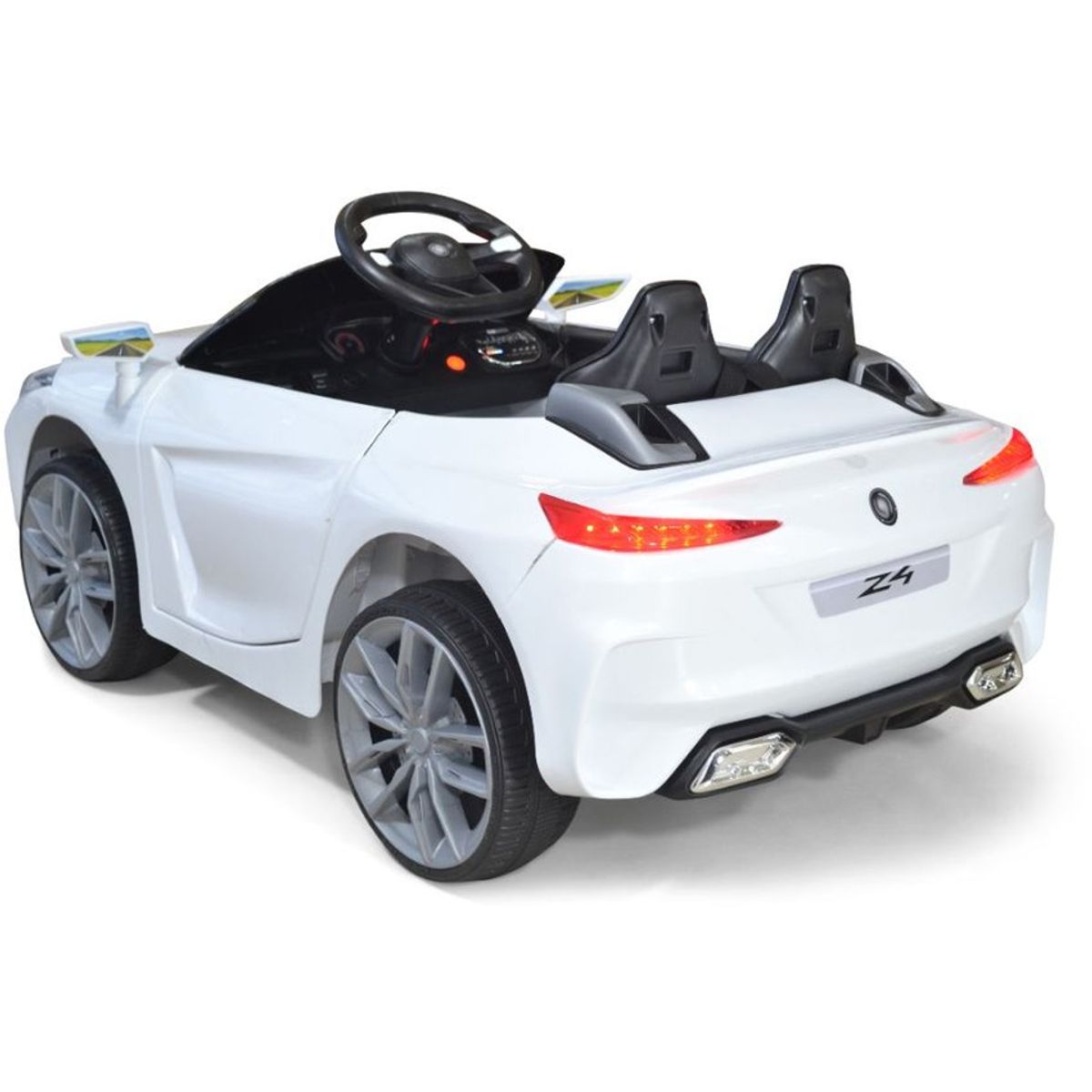 ROADMASTER - Roadmaster Vehiculo para Niños Auto a Batería Carro Tipo BMW Dos Asientos Blanco