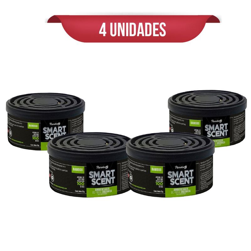 SMART SCENT - Ambientador Smart Scent 100 dias Bamboo x4 Und