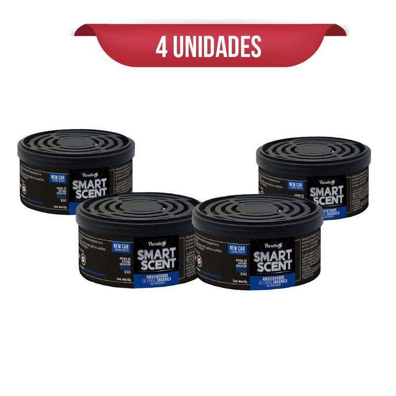 SMART SCENT - Ambientador Smart Scent 100 dias New Car x4 Und