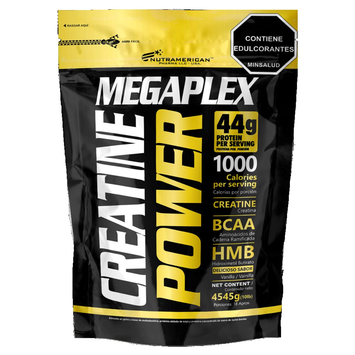 MEGAPLEX - Megaplex Creatine Power 10 lb-Proteína Hipercalorica+Creatina Monohidr