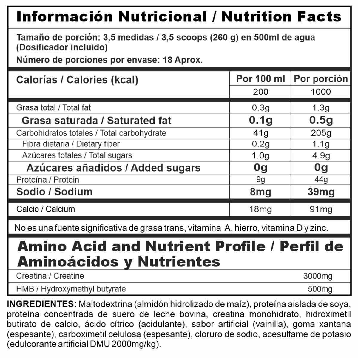 MEGAPLEX - Megaplex Creatine Power 10 lb-Proteína Hipercalorica+Creatina Monohidr