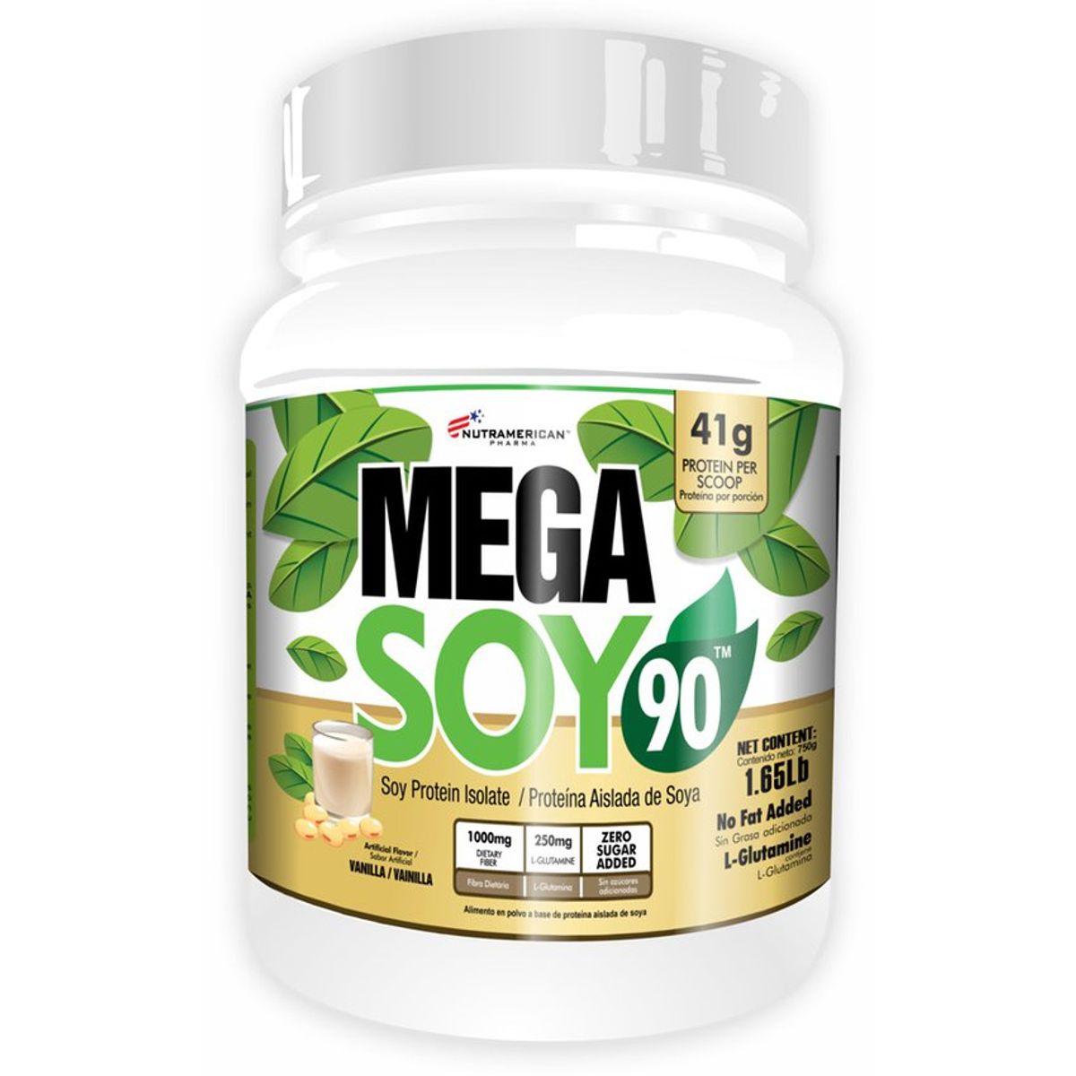 MEGAPLEX - Proteina Aislada de Soya MEGA SOY Vainilla 1.6 lb 750 g