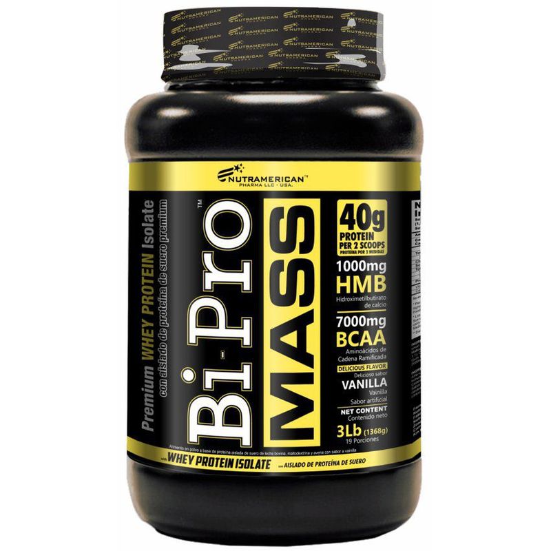 MEGAPLEX - Bipro Mass 3 lb - Proteína  + HMB