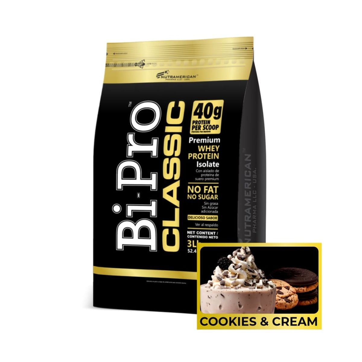 MEGAPLEX - Bipro Classic Cookies and Cream 3 - Proteína