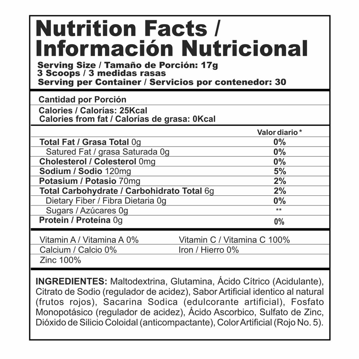MEGAPLEX - Glutamina GLUTA STACK Frutos Rojos 1.1 lb 510 g