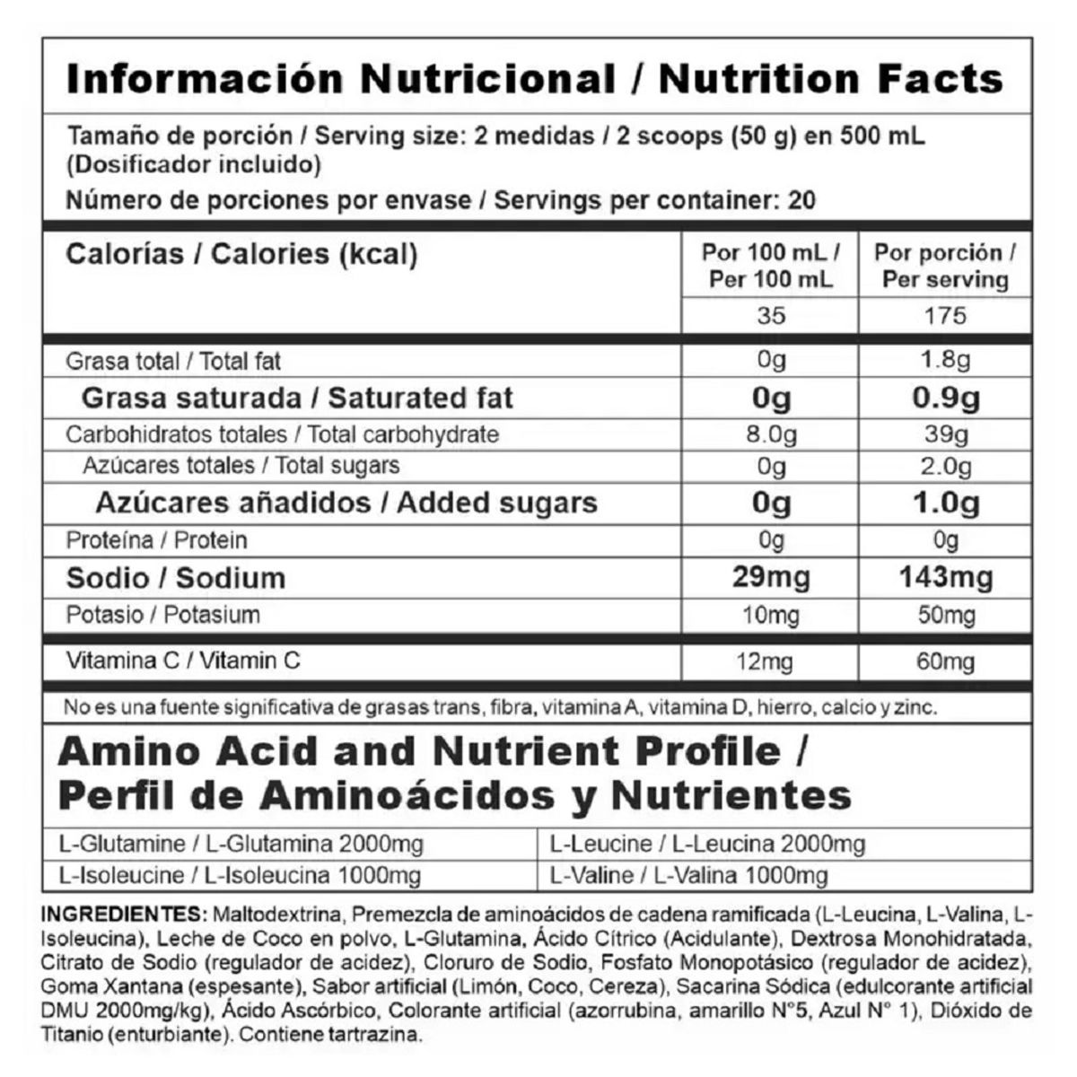 MEGAPLEX - Hidratante MEGA CARBS Limon Cereza 2.2 lb 1000 g