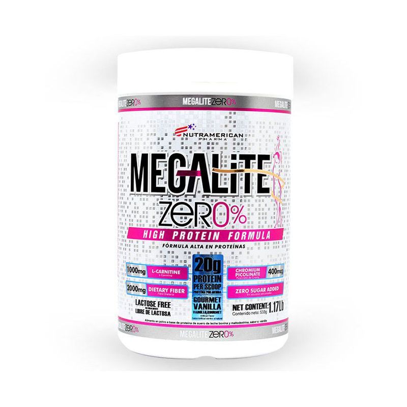 MEGAPLEX - Megalite Zero % 1.17 LB Proteina + L-Carnitina