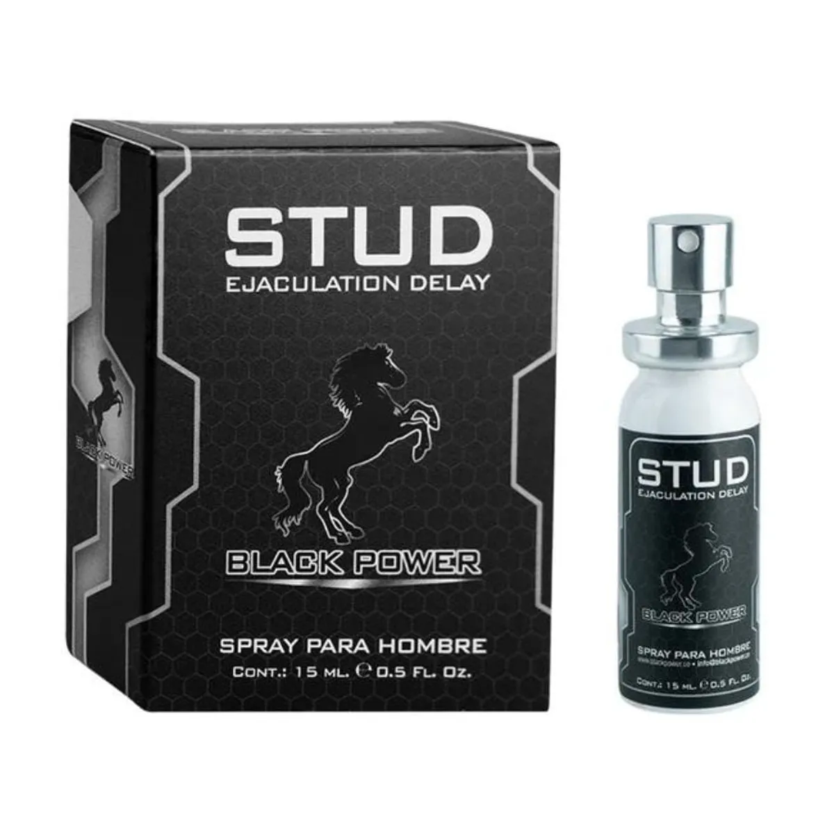 BLACK POWER - Lubricante Intimo Retardante Stud Spray x 15 ml Black Power