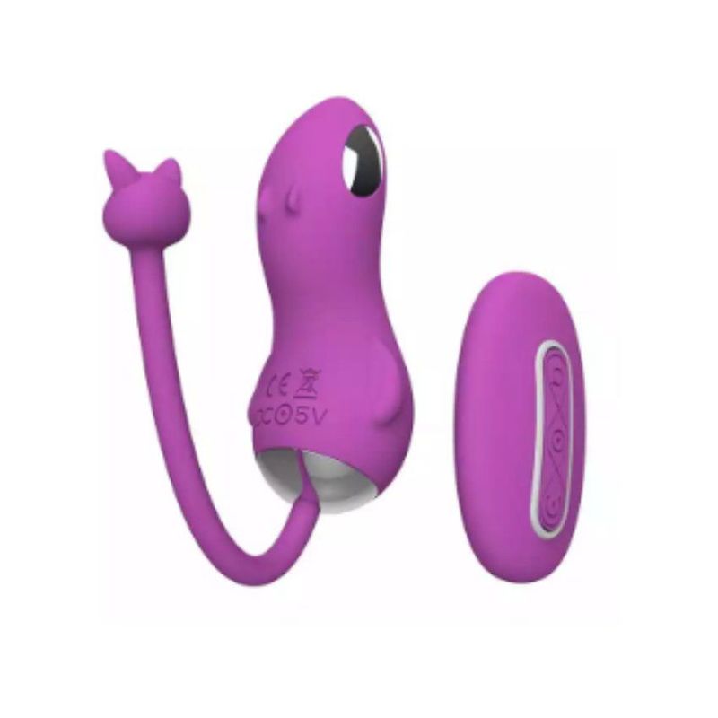 GENERICO - Vibrador de descarga eléctrica miki morado