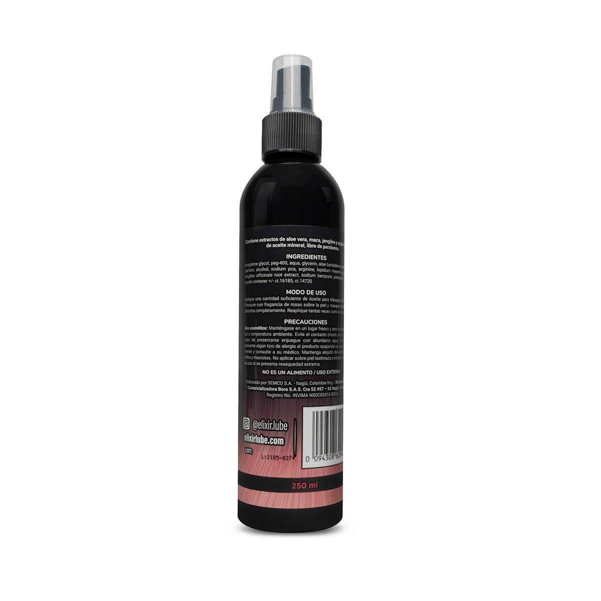 ELIXIR - Aceite de masajes rosas 250 ml Elixir