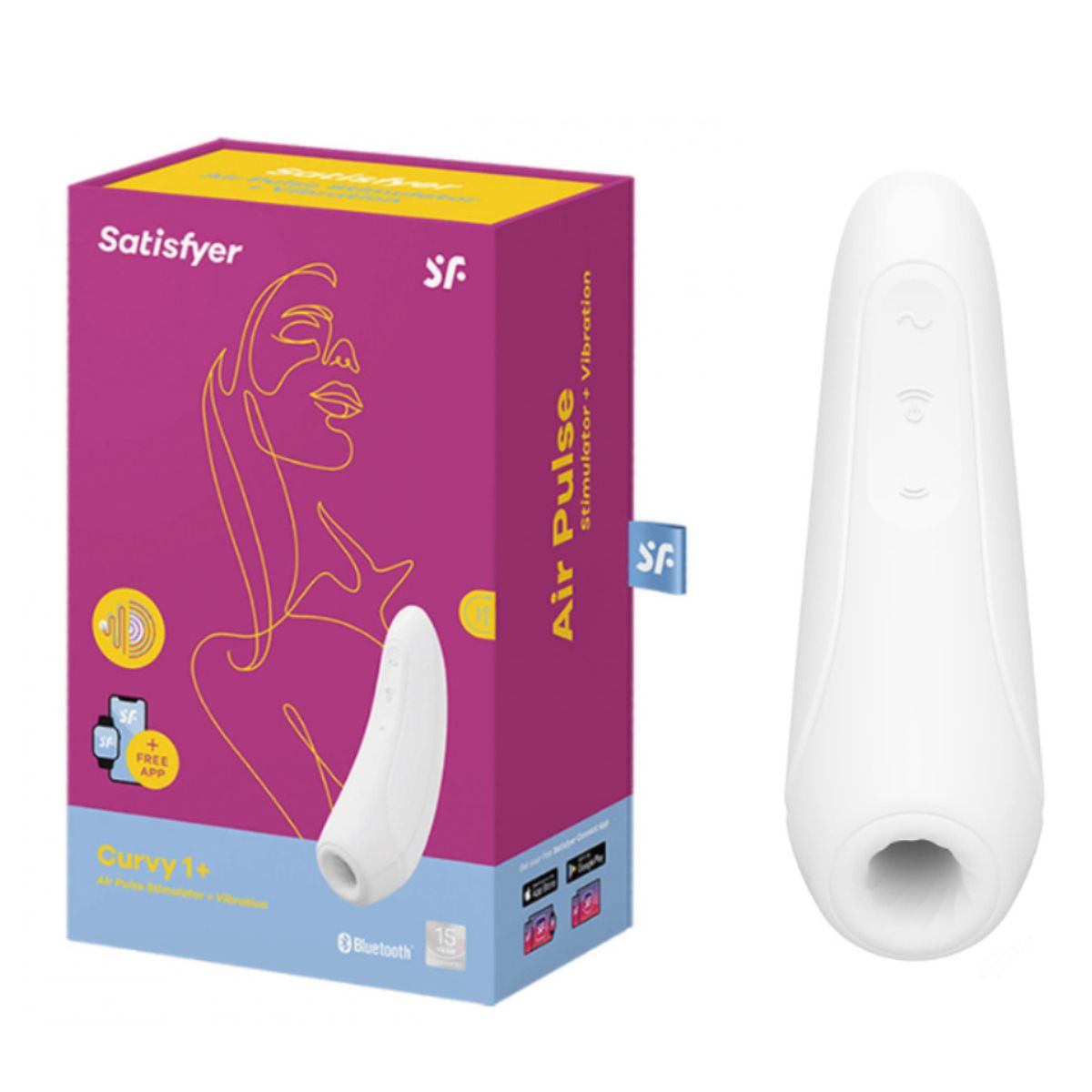 SATISFYER - Succionador Curvy 1+ Blanco Satisfyer