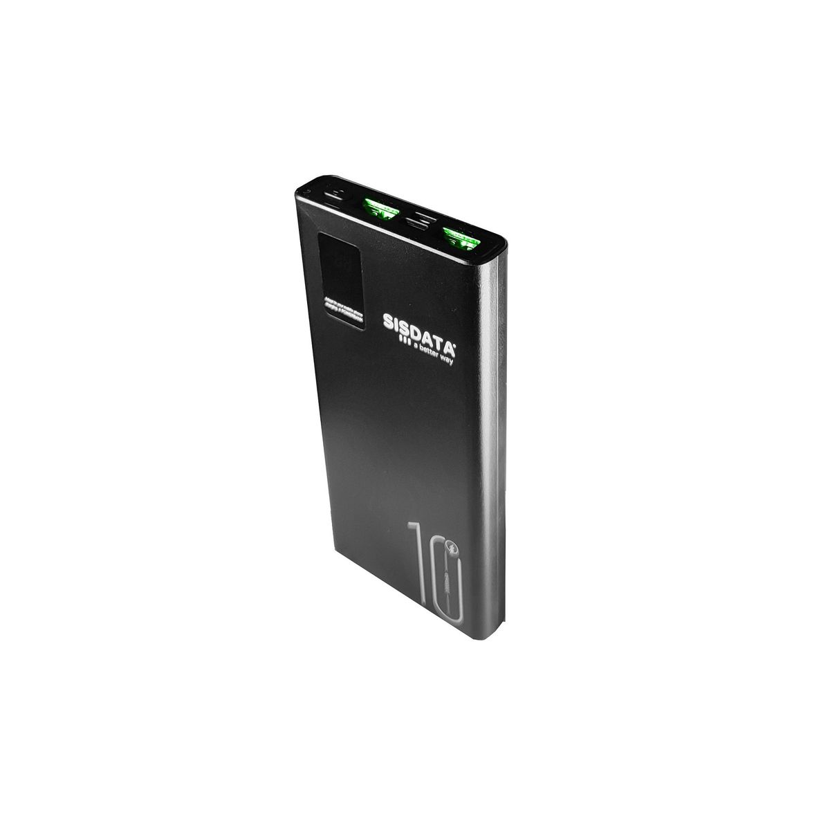 SISDATA - Power Bank Batería Portátil Carga Rápida Doble Usb Tipo C PowerD 10K
