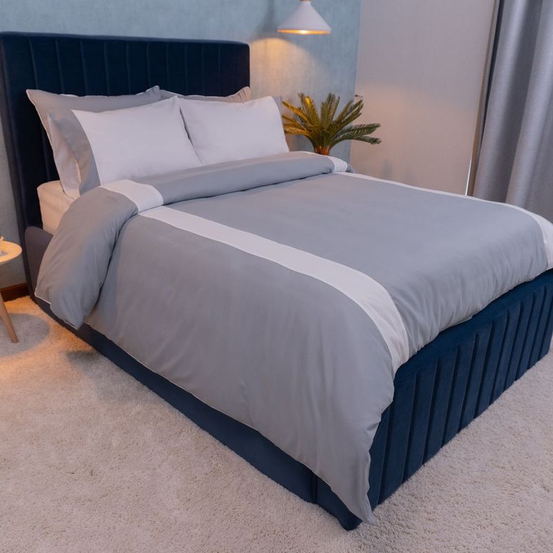 AMARE HOME - Set Duvet Cover Gray- Colección Joy Doble.